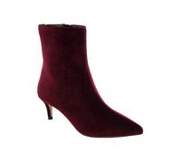 Ravel Women's 'Currans' Velvet Kitten-Heel Ankle Boots in Burgundy | Size: 5 Ravel Burgundy 5