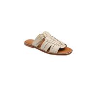 Ravel Women's 'Dene' Leather Flat Mule Sandals in Light Beige | Size: 6 Ravel Light Beige 6
