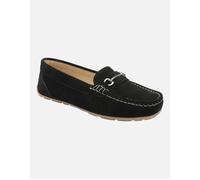 'Dutton' Suede Flat Loafers Ravel Black 7