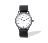 Ravel - Women's Easy Read Everyday Watch with Minute Track on Stainless Steel Expander Bracelet - Analogue Quartz - R0242.03.2 - Black