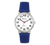 Ravel Women's Easy Read Watch with Big Numbers - Analogue Quartz - R0105.50.2A - Blue/Silver Tone/White Dial