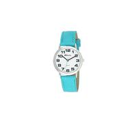 Ravel Women's Easy Read Watch with Big Numbers (Medium) - Light Blue/Silver Tone/White Dial