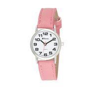 Ravel Women's Easy Read Watch with Big Numbers (Medium) - Pink/White Tone/White Dial