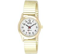 Ravel Women's Classic Day-Date Calendar Watch on Expander Bracelet - Gold Tone