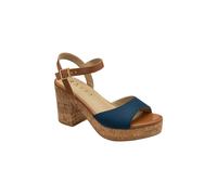 Ravel Women's 'Hauxley' Microfibre Block-Heel Sandals in Navy | Size: 4 Ravel Navy 4