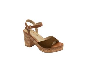 Ravel Women's 'Hauxley' Microfibre Block-Heel Sandals in Olive | Size: 3 Ravel Olive 3