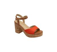 Ravel Women's 'Hauxley' Microfibre Block-Heel Sandals in Orange | Size: 8 Ravel Orange 8