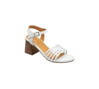 Ravel Women's 'Kiplin' Leather Block-Heel Sandals in White | Size: 4 Ravel White 4