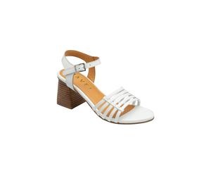Ravel Women's 'Kiplin' Leather Block-Heel Sandals in White | Size: 6 Ravel White 6