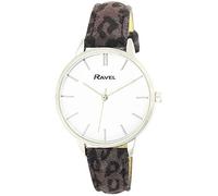 Ravel Women's Leopeard Print Watch - Silver Tone/Grey Leopard