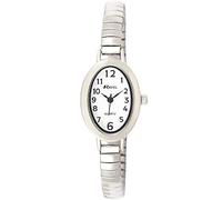 Ravel Women's Petit Oval Watch on Stainless Steel Expandable Bracelet - Silver Tone