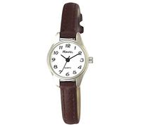 Ravel Women's Petite Cocktail Watch - Brown/Silver Tone