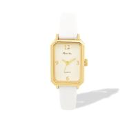 Ravel - Womens Rectangular Classic Fashion Watch - Analogue Quartz - R0144.24.1 - White/Gold Tone