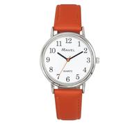 Ravel - Women's Round Brighter Days Silver Tone Watch (36mm case) - Analogue Quartz - R0140.18.1 - Bright Orange/White Dial