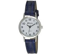 RAVEL WOMEN'S ROUND WHITE DIAL WATCH WITH NAVY BLUE STRAP R0102.16.2A