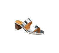 Ravel Women's Silver Metallic Leather 'Lund' Mule Sandals | Size: 3 Ravel Silver 3
