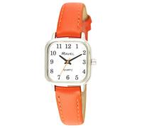 Ravel - Women's Square Brighter Days Silver Tone Watch - Analogue Quartz - R0141.08.2 - Bright Orange