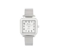 Ravel - Womens Square Summertime Watch on Stainless Steel Expander Bracelet - Analogue Quartz - R0243.01.2 - Silver Tone