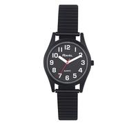 Ravel - Women's Super Bold Sight Aid Watch with Big Numbers on Stainless Steel Expander Bracelet - Analogue Quartz - R0225.33.2 - Black/Black Dial
