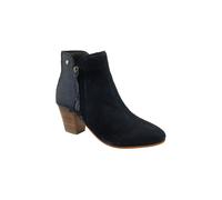 Ravel 'tay' Suede Heeled Ankle Boots In Navy Navy 5
