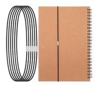 ravelers Notebook Elastic Bands for Journal Notebook Book Lovers, 6Pcs Minimalist Elastic Bookmark 6 Colors Elasticated Band for Notebooks Lightweight Notebooks Accessories for Travel Journal(Black)