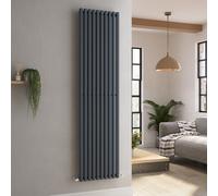Ravello Anthracite Vertical Square Designer Radiator 1800x450mm Single Panel 3618 BTU