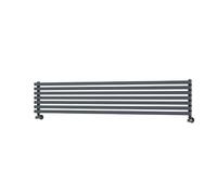 Ravello Linea Dark Grey Anthracite Square Designer Radiator 315x1600mm Single Panel 2297 BTU - Horizontal Bars