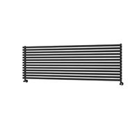 Ravello Linea Midnight Black Square Designer Radiator 585x1800mm Single Panel 4744 BTU - Horizontal Bars
