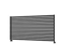 Ravello Linea Midnight Black Square Designer Radiator 810x1600mm Single Panel 5908 BTU - Horizontal Bars