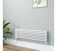 Ravello Linea White Square Designer Radiator 315x1200mm Single Panel 1771 BTU - Horizontal Bars
