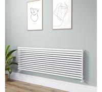 Ravello Linea White Square Designer Radiator 585x1800mm Single Panel 4744 BTU - Horizontal Bars