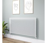 Ravello Linea White Square Designer Radiator 810x1600mm Single Panel 5908 BTU - Horizontal Bars