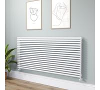 Ravello Linea White Square Designer Radiator 810x1800mm Single Panel 6570 BTU - Horizontal Bars