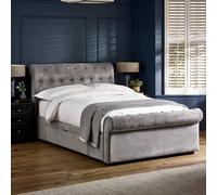Ravello Storage Bed - 2 Drawer - Grey - Fabric - Sizes Available