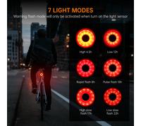 RAVEMEN CL05 LED Bike Taillight Bicycle Rear Light USB Rechargeable Compact Mini