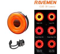 RAVEMEN CL05 LED Bike Taillight Bicycle Rear Light USB Rechargeable Smart Sensor