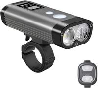 Ravemen PR2000 USB Rechargeable Twin DuaLens Front Light 2000 Lumens with Wireless Remote Grey/Black