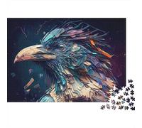 Raven 1000-Piece Puzzle for Adults, 70x50cm/1000pcs; for A Quiet Evening Project at Home; White Card Pieces for A Neat Table