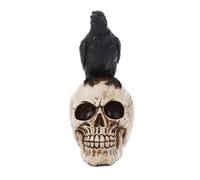 Raven and Skeleton Decor - Gothic Bird on Skeleton Desktop Decor,Exquisite Bird Perching Figurine Scary Party Supplies for Cafes Offices Yards Homes