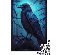 Raven Animals Jigsaw Puzzle for Adults, 1000 Pieces, 70x50cm/1000pcs; Clean White Cardboard for Sorting; A Calm After-work Activity