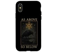 Raven As Above So Below Metatron Symbol Occult Case for iPhone X/XS