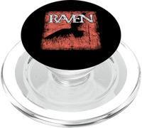 Raven beautiful night bird silhouettte black crow distressed PopSockets PopGrip for MagSafe