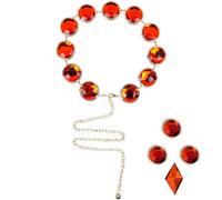 Raven Belt Teen Titans Costume Props Red Gems Stone Anime Cosplay for Women