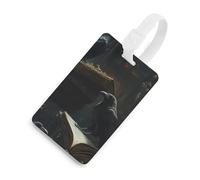 Raven Bird Magic Book Luggage Tags for Suitcases Handbag Tag Labels Travel Accessories Privacy Cover ID Label
