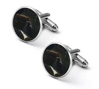 Raven Bird Magic Book Men Cufflinks Shirt Cuff Links Business Tuxedo Studs Wedding