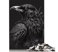Raven Black Retro Puzzles 500 Piece Puzzle Adult Jigsaw Puzzle Educational Game Challenge Toy 500pcs (52x38cm)