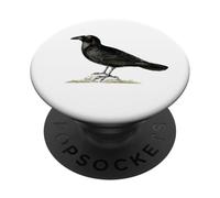 Raven Blackbird Crow Bird Ornithology PopSockets Adhesive PopGrip
