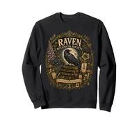Raven Botanical Society Gothic Garden Illustration Sweatshirt