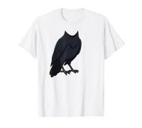 Raven Costume Halloween Black Bird Design Value Graphic T-Shirt, Men, White, S