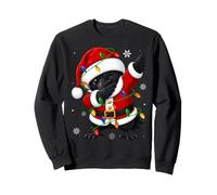 Raven Crow Bird Christmas Lights Fun Dab Dance Santa Xmas Sweatshirt